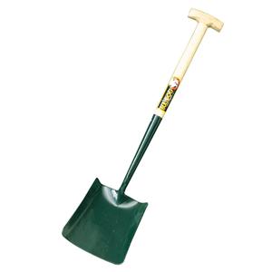 Steel Square Mouth Shovel - Wooden T Handle